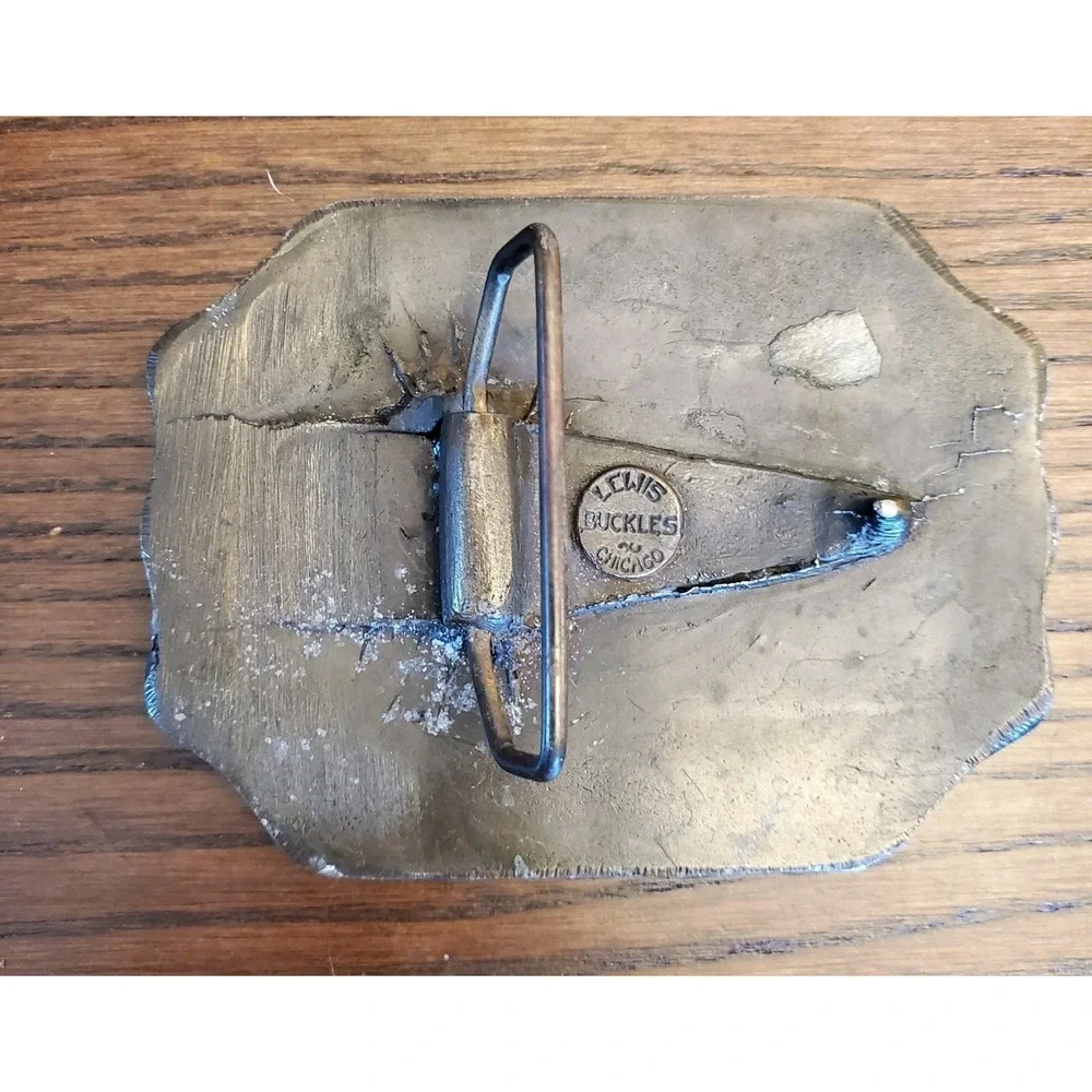 Vintage CDA‎ American Express Company Brass Buckle By Lewis Buckles Chicago